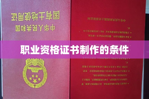 蔚县职业资格证书制作的条件