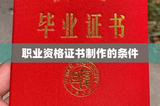 蔚县职业资格证书制作的条件